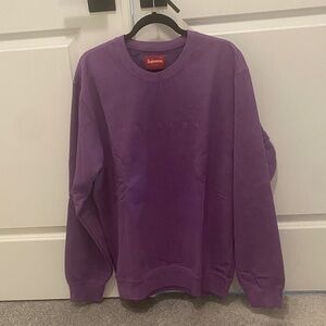 Supreme Overdyed Lavender Crewneck Sweatshirt